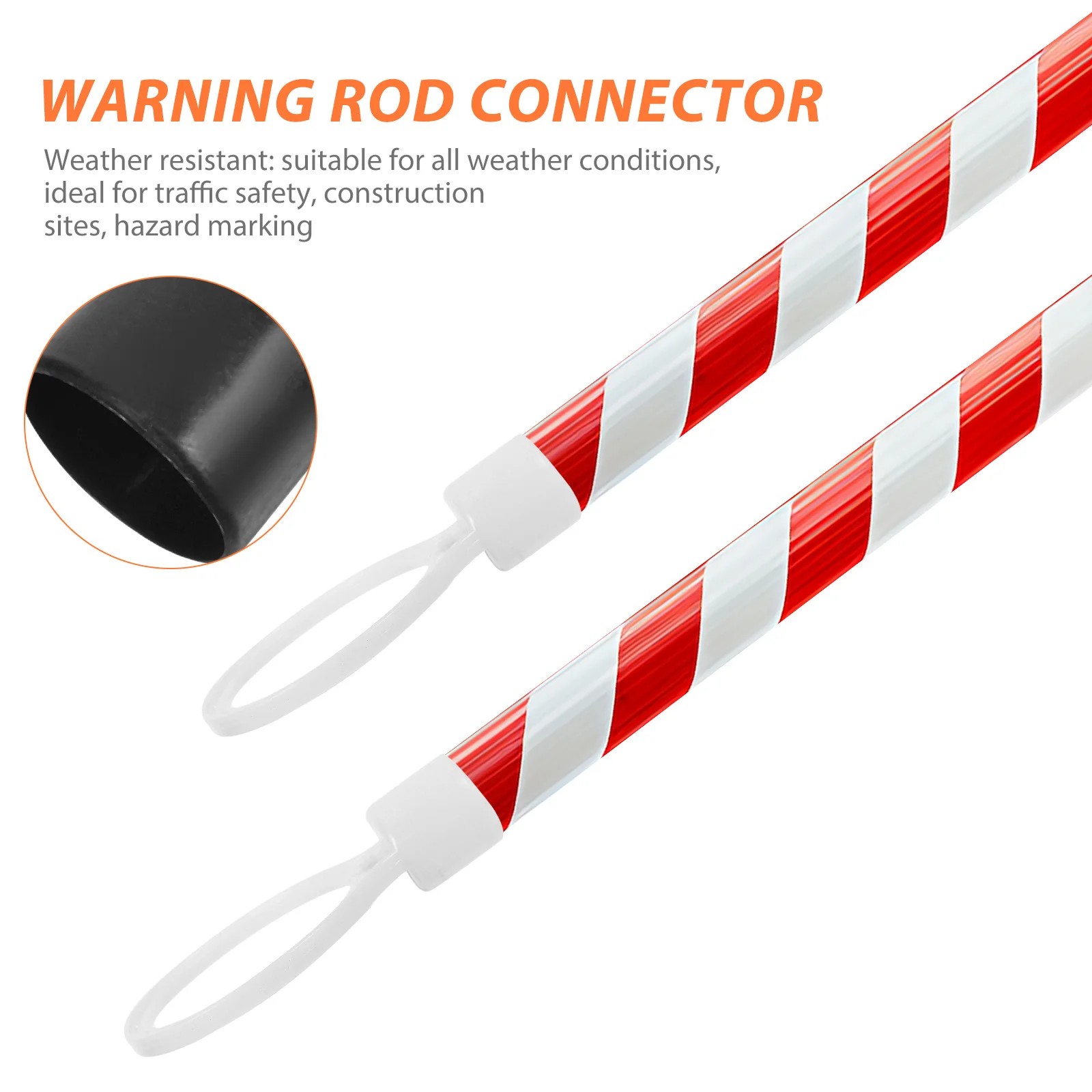 6Pcs Flexible Plastic Safety Cone Connectors for Traffic Cone Barrier Pole Rings Road Construction Parking Safety