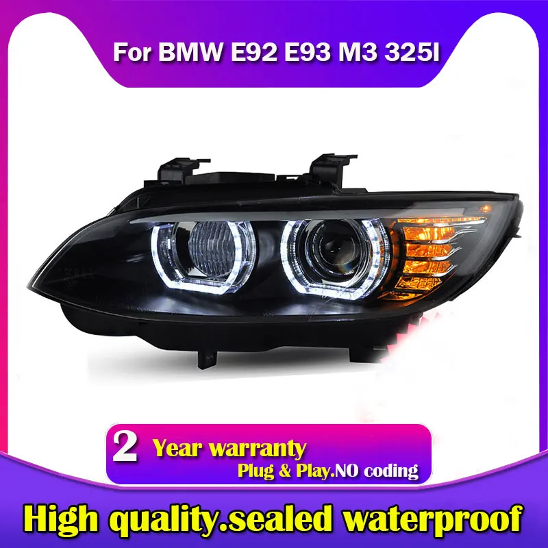 Head Lamp for BMW E92 E93 LED Headlight 2006-2013 Headlights 330I 335I DRL Turn Signal High Beam Angel Eye Projector Lens