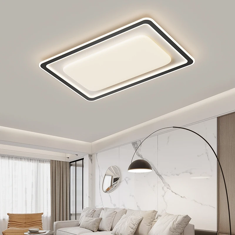 Plafonniers LED carrés pour la maison, éclairage blanc, lampes de décoration, Lustres ronds modernes, chambre à coucher, salon