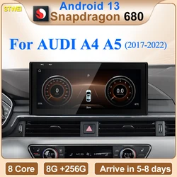 STWEI Qualcomm Snapdragon 680 6225 2.4GHz Wireless CarPlay Auto For AUDI A4 A5 B9 Car Multiledia Players Video GPS  Bluetooth