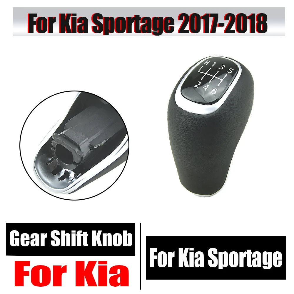 

6 Speed Gear Shift Knob 43711-H8300 Manual Shifter Lever Change Knob Fit For Kia Sportage 2017-2018 For Kia Rio Cerato 2017