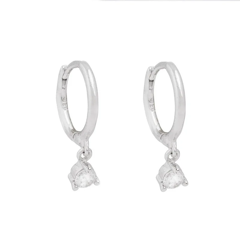 2pc Edelstahl kleine huggies Reifen Ohrringe für Frauen winzige Kristall Zirkonia Anhänger Knorpel Ohrringe Piercing Schmuck – Detail 21