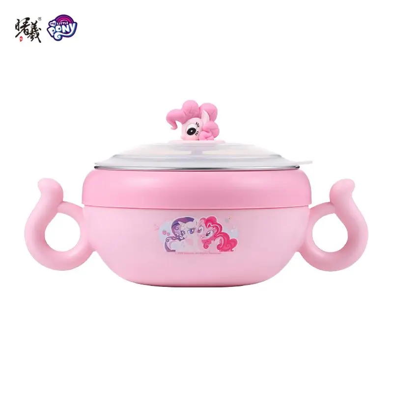 My Little Pony Stainless Steel Child Dinner Plate Insulation Baby Tableware Meal Cartoon Bowl Girl Life Supplies Birthday Gift