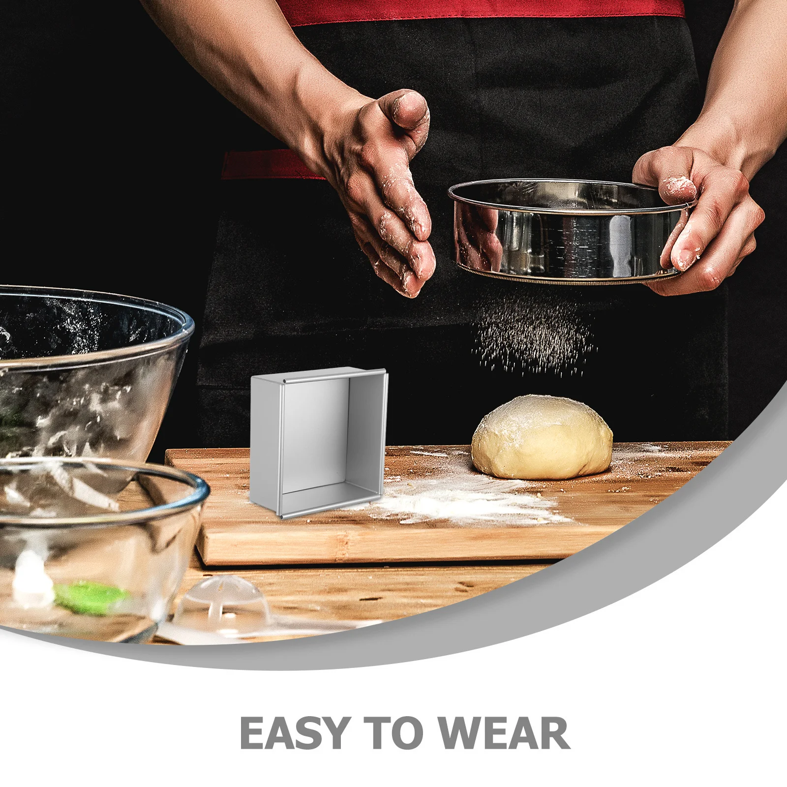 

5 Inch Nonstick Square Aluminum Cheesecake Pan with Removable Bottom for Baking Cakes Pastries DIY Projects Safe Handling