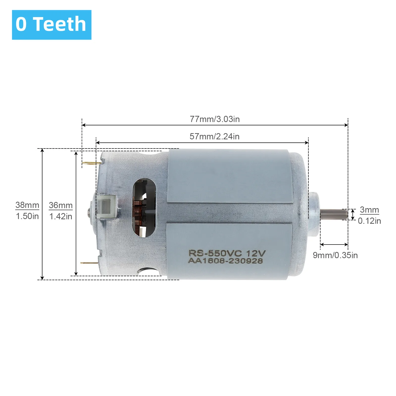 RS550 Gleichstrommotor 10,8 V/12 V/16,8 V/18 V/21 V Mikro-Elektroschraubermotoren mit 9/11/12/13/14/15 Zähnen Getriebemotor mit hohem Drehmoment – Detail 12