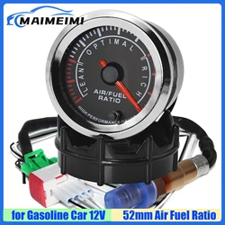 custom 7Color LED 52mm Air Fuel Ratio Gauge Narrowband Oxygen O2 Sensor 0258006028 Pointer AFR Meter for Petrol Racing Car 12V