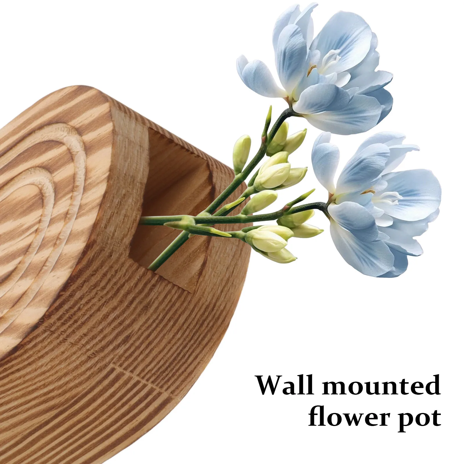 

Wood Hanging Flowerpot Vintage Design Wall Planter Home Garden Decor Dry Flower Holder Space Saving Farmhouse House Decor