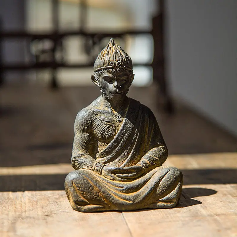 

Battle-Tested Buddha Sun Wukong The Great Monkey Heaven Handmade Figurine for Desktop Display Home Decoration Item