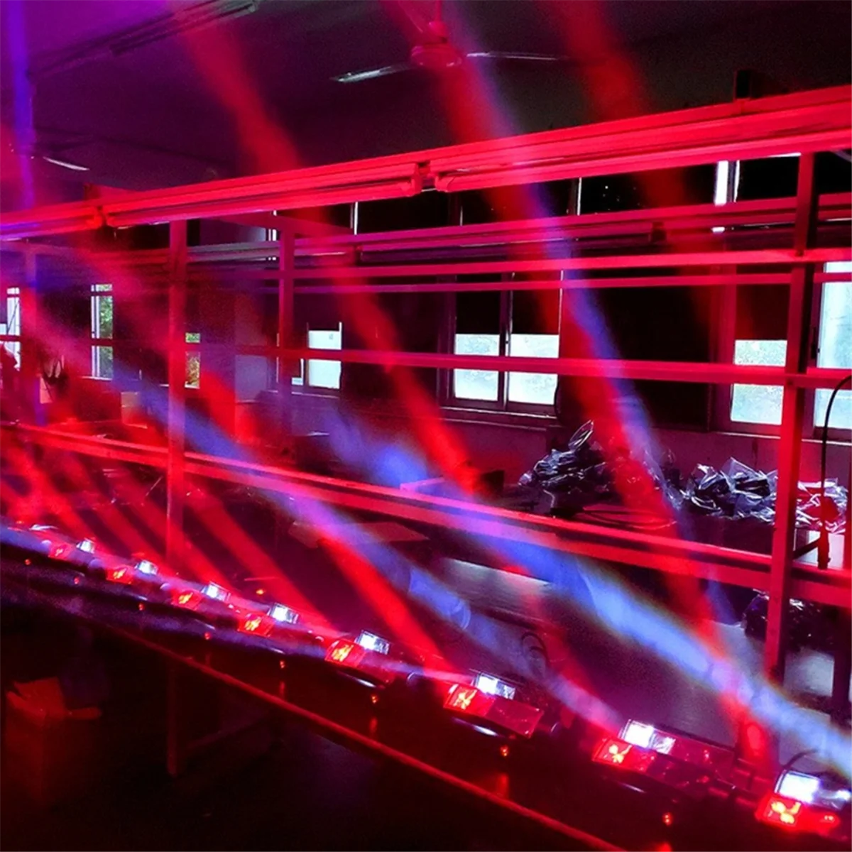 N34R_Mini Spider Light 8x3W RGBW LED Stage Beam Moving Lamp EU PLUG