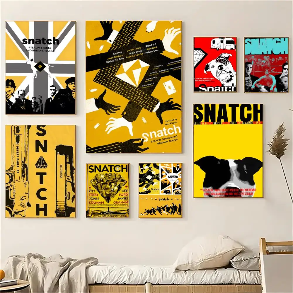 Movie Snatch Poster Self-adhesive Living Room Bedroom Party Bar Decor Moisture-proof Fade-resistant HD