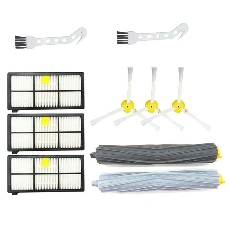 A88X For Irobot 8 And 9 Series Sweepers Main Brush, Side Brush Filter Replacement Kit Accessories Brush