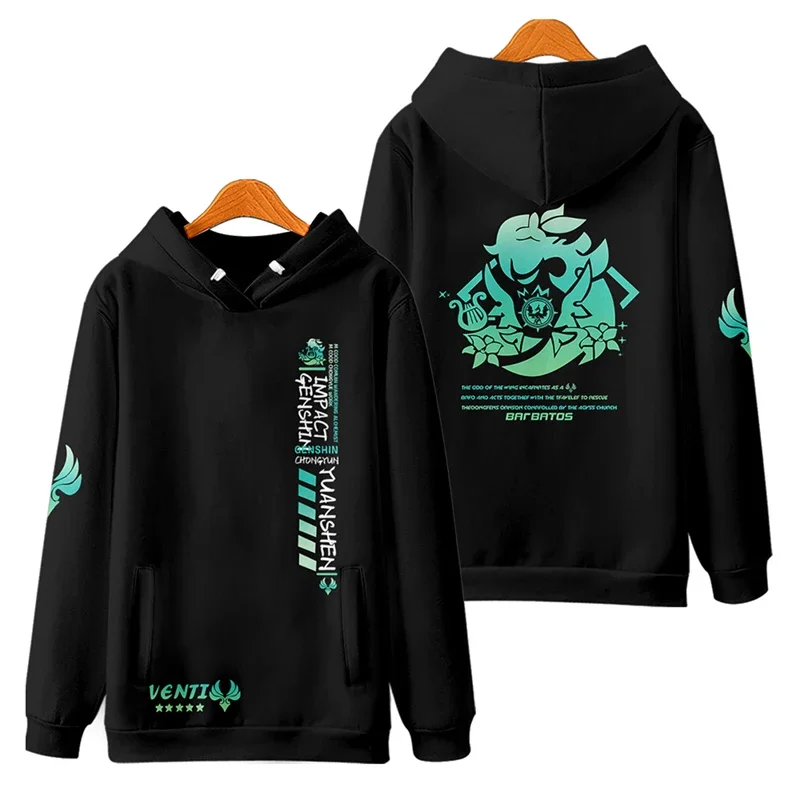 Genshin impact zip up hoodie women men Harajuku sweatshirt fashion Y2K streetwear zipper hooded jacket Vinti cosplay costume