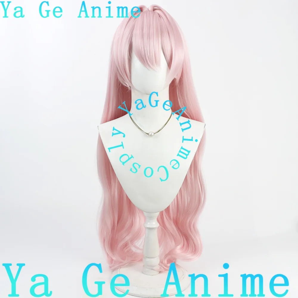 Ya Ge Anime Store شعر مستعار كوسبلاي Arcaea Hikari شعر مستعار كوسبلاي مع فروة رأس واقعية شعر طويل مجعد لون وردي فاتح