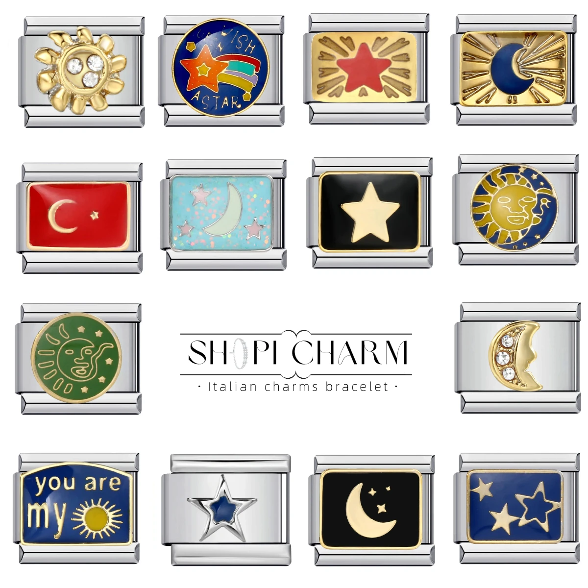 Новая-мода-для-женщин-и-мужчин-красочная-звезда-Луна-Солнце-итальянский-браслет-подвеска-из-нержавеющей-стали-diy-Изготовление-ювелирных-изделий-оптовая-продажа-Прямая-доставка