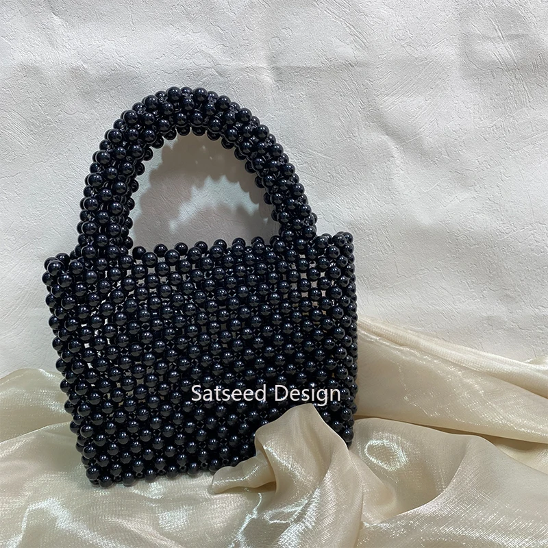 Imagem -05 - Bolsas Redondas de Luxo para Mulheres Bolsas de Festa para Senhoras Bolsas Elegantes Frisadas de Alça Superior Cor Personalizada Feitas à Mão Preto