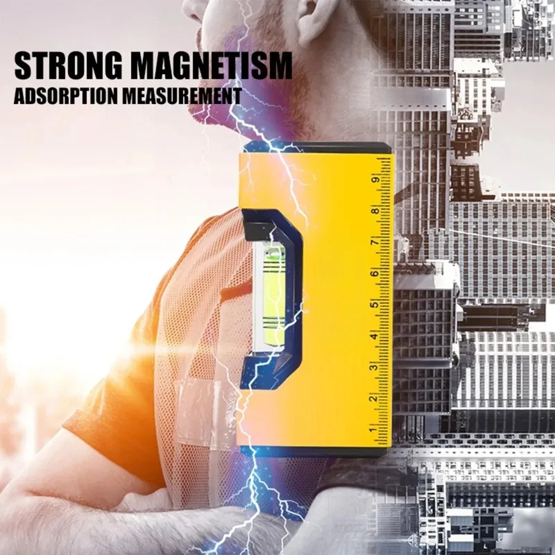 100mm Portable Magnetic Pocket Spirit Level High‑precision Aluminum Bubble Horizontal Measuring Level Hand Tool