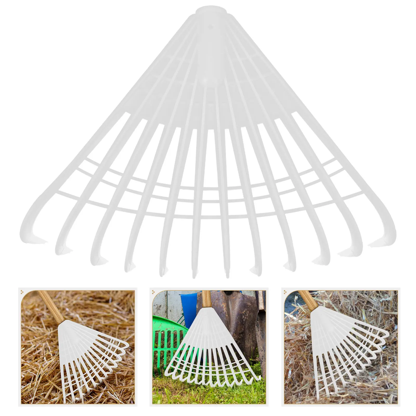 

Пластиковые грабли для травы, сверхпрочные, легкие, садовые грабли для листьев, инструмент для уборки сада, для листьев, сосновых игл, кустарников, искусственного газона