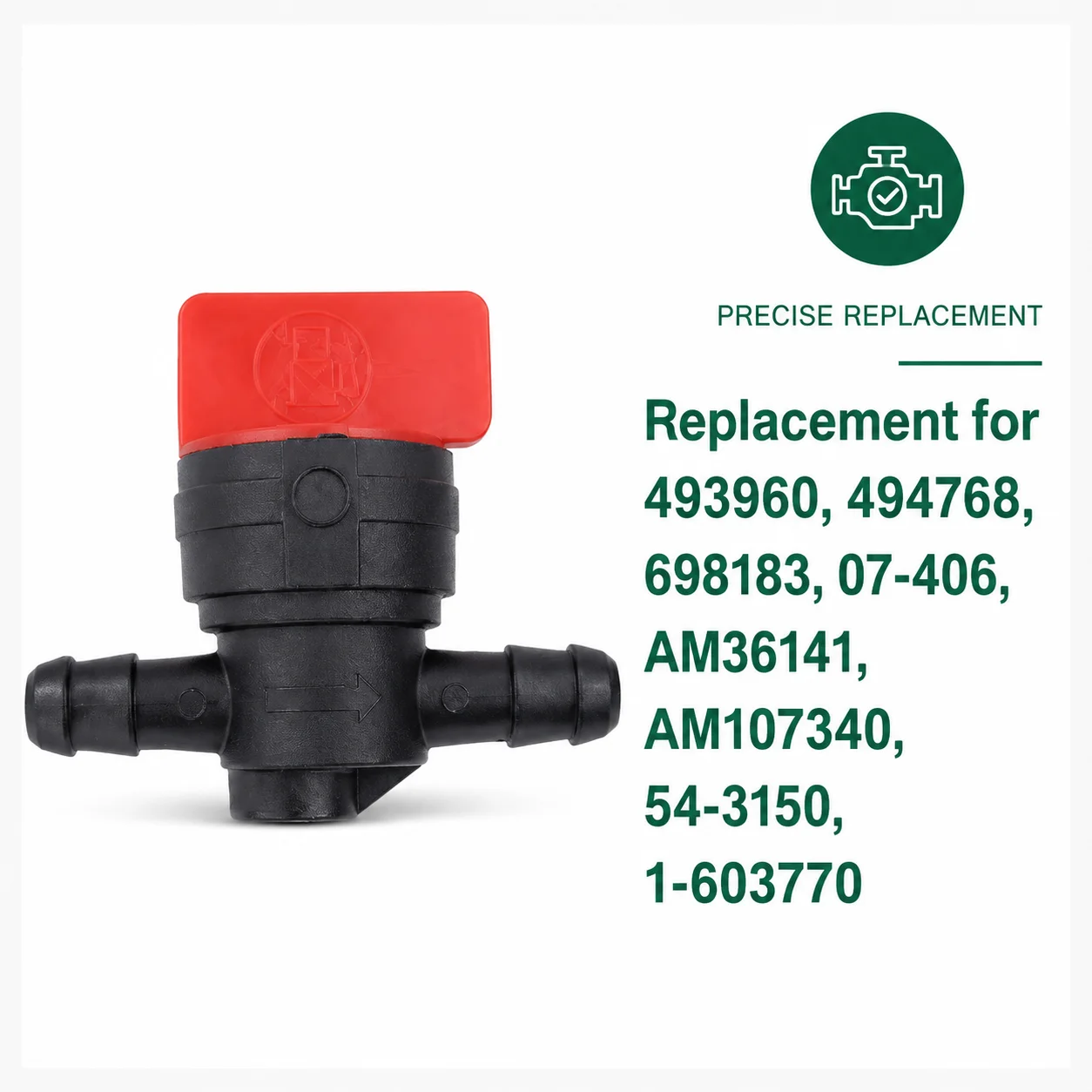 Replacement Fuel Shut Off Valve Kit for 493960 494768 698183 Oregon 07-406 Compatible with John Deere AM36141 AM107340