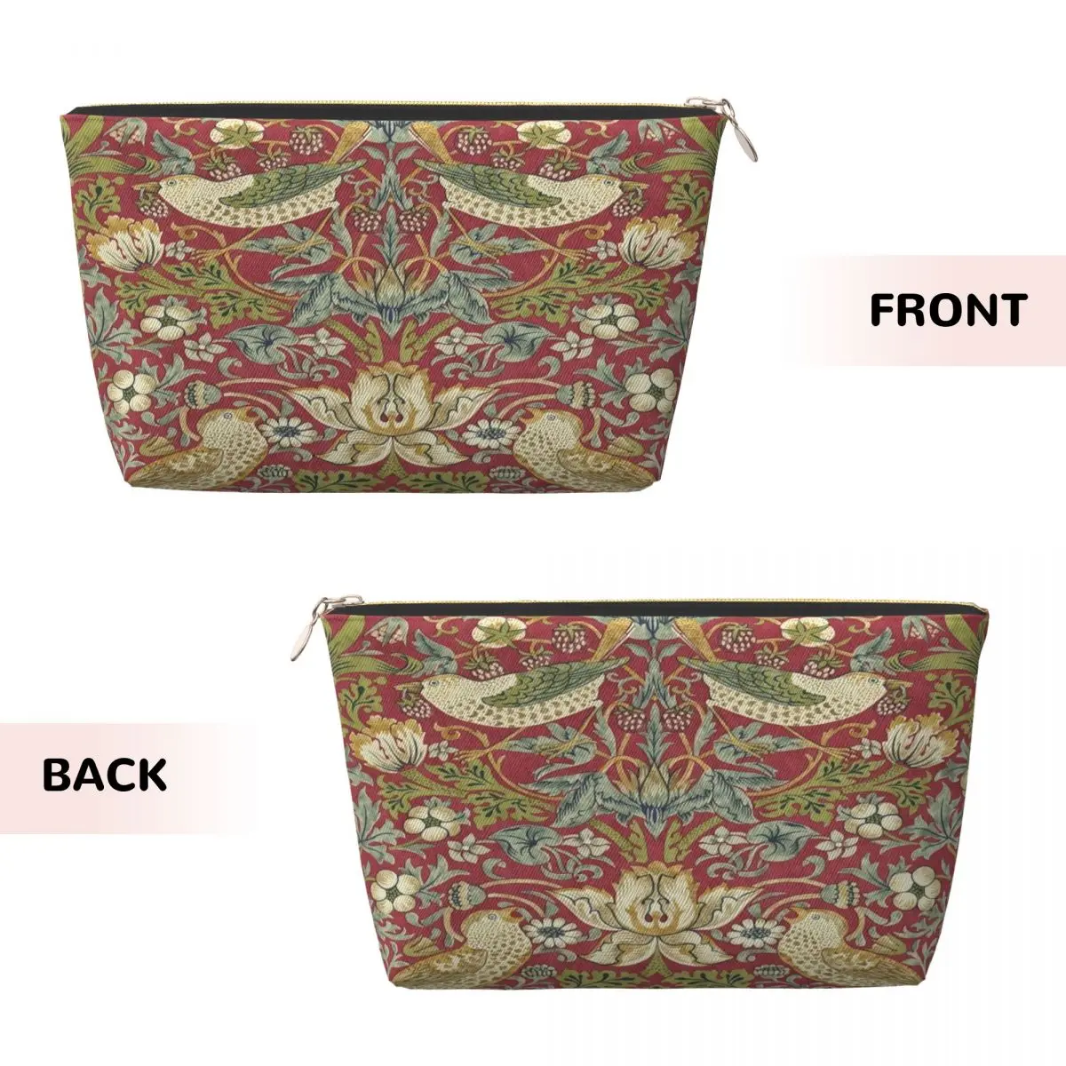 Custom Travel Holland Park William Morris Carpet Print Toiletry Bag  Cosmetic Makeup Organizer Beauty Storage Dopp Kit Case