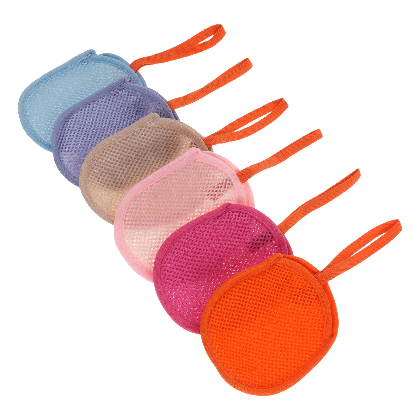 

6Pcs Foaming Mesh Soap Pouch Thick Creamy Lather Soap Bag Drawstring Portable Travel Bathroom Shower Exfoliating Mesh Net