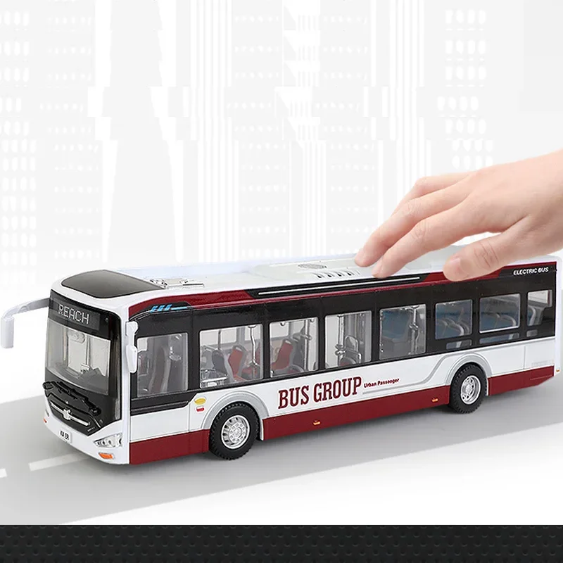Novo ônibus de energia liga ônibus modelo ônibus deslizante som e luz crianças presente natal aeroporto brinquedos