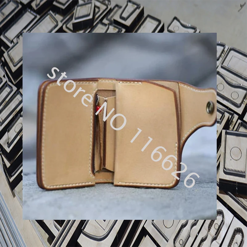 

Knife mold for DIY leather craft vintage wallet cardholder cutting dies 12x9x2.5cm