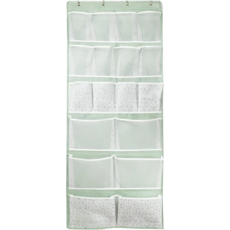 

Over the Door Organizer with 4 Kinds of PocketsBehind Door Shoes Rack Back of Closet Storage Organization for Socks Hat Underwe