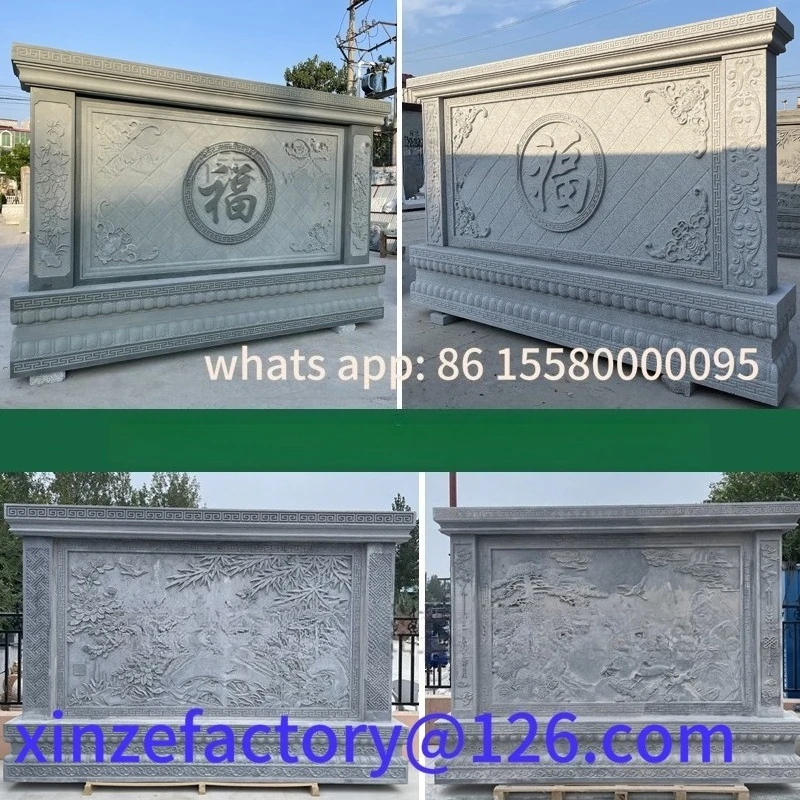 

Customizable stone carving, shadow wall mural, door opening, welcome blessing, villa door blocking ornament