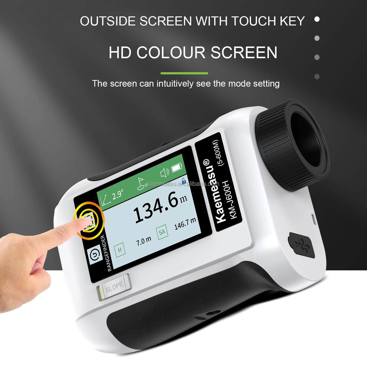 J Upgraded LCD Screen Golf Sport Laser Range Finder 1500m Optical Instruments Hunting Diastimeter Intelligent Golf Telescope