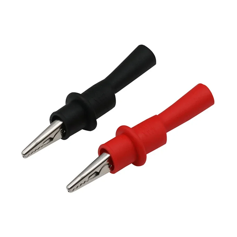 1Pair Crocodile Test Clip Clamp Wire Tips Test Clip Clamp Red+Black For Multi-Meter Tester Probe AC DC 10A 1000V