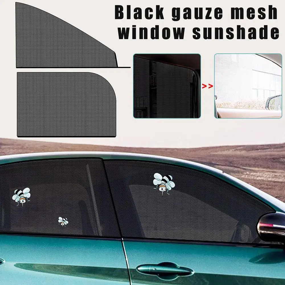 Car Sunshade Curtains Universal Side Window Shades SUV Curtains Protection Repellent Mosquito Mesh Net Sunshade Auto Accessories