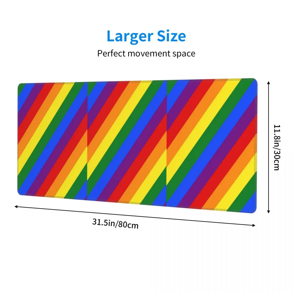 Gay Pride Flag Large Mouse Pad Computer Keyboard Mouse Mat Gaming PC Laptop Desk Mat Office Accessories Table Mats