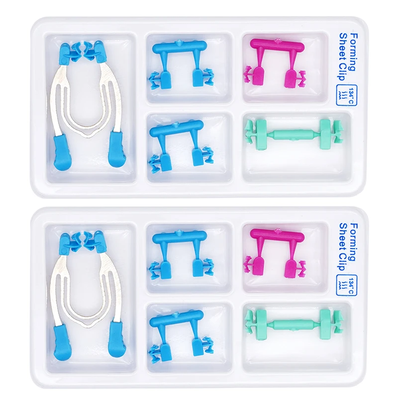 Dental Matrix Sectional Contoured Plier Kit Metal Spring Clip Matrices Clamps Wedges Rings Replaceable Dentistry Tools