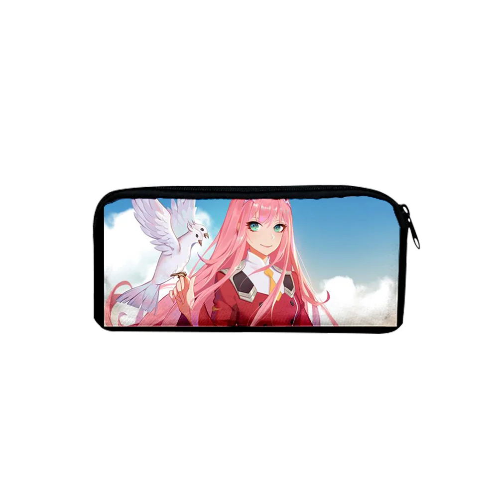 

Молодежные пеналы с аниме-дизайном Zero Two из DARLING in the FRANXX, 3D-пеналы, органайзеры для канцелярии, простые косметички