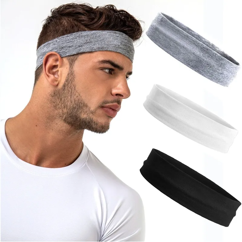 2 Inch Cotton Headband Sports Yoga Sweat Wicking Stretchye Hair Band Bandage On Head Turban Bandana Elastic Gum For Hair Turban