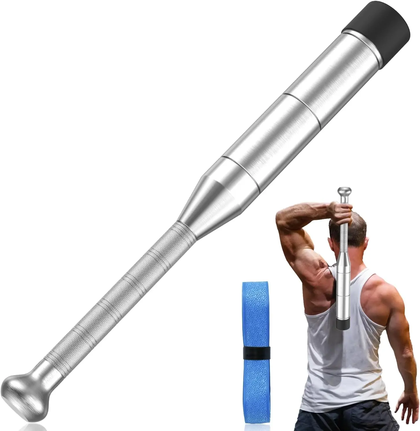 

6-in-1 Adjustable Steel Club for Full Body Strength Training, 6.3-17.6 lbs, Men & Women