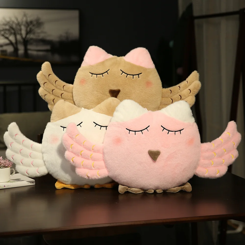 

Funny Owl Hugging Pillow Stuffed Animals Plushies Cushion Toy Cute Cuddle Plush Pillows Doll for Baby Girls Birthday Party Gift