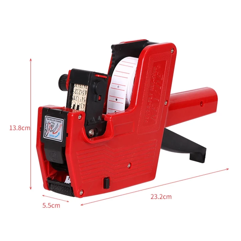 MX-5500 Handheld Price Labelling 8 Digits Single Row Tag Marker Machine for Supermarket Shopping Mall Retail Store