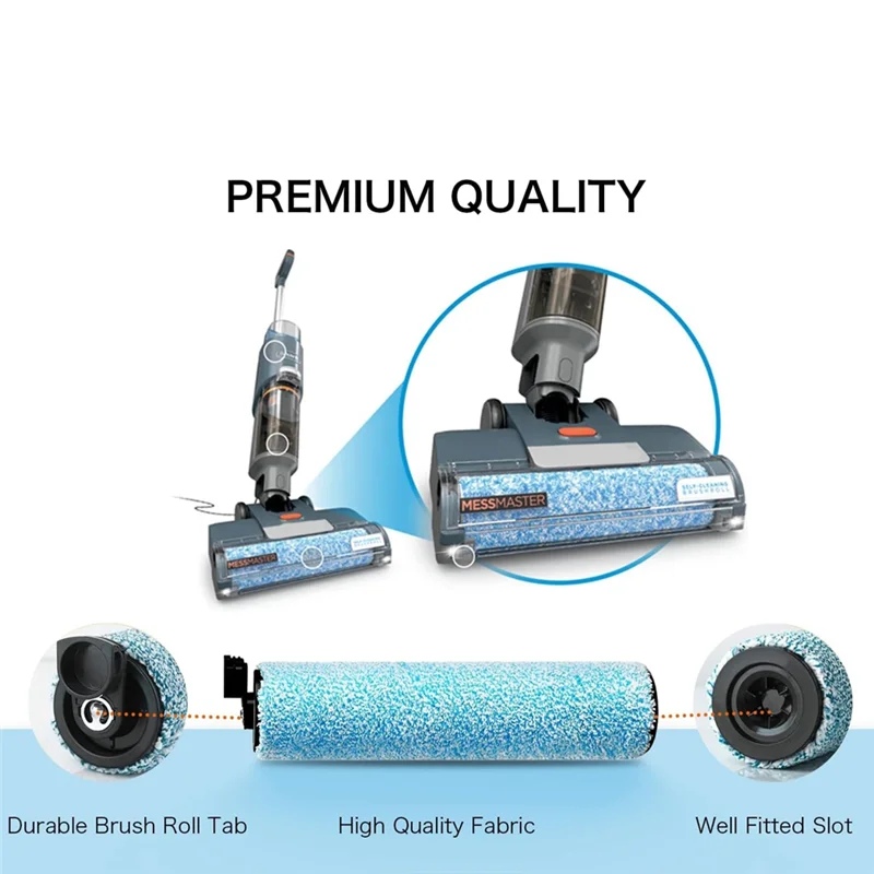 A50Q-6PCS Roller Brush And Filter Replacement For Shark WD161 WD261 AW261 WD101 AW302 WD201 Vacuum Attachment