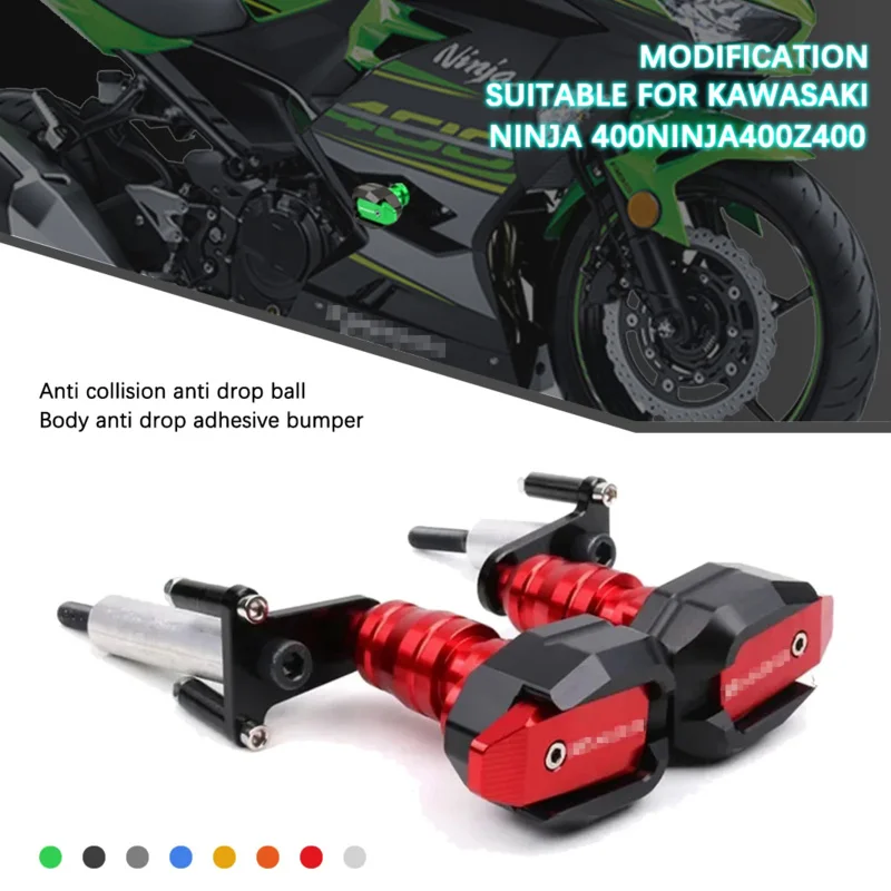 

Anti Fall Frame Sliding Motorcycle Fairing Collision Protector Suitable for Kawasaki NINJA400 NINJA 400 Z400 2018-2023 2021