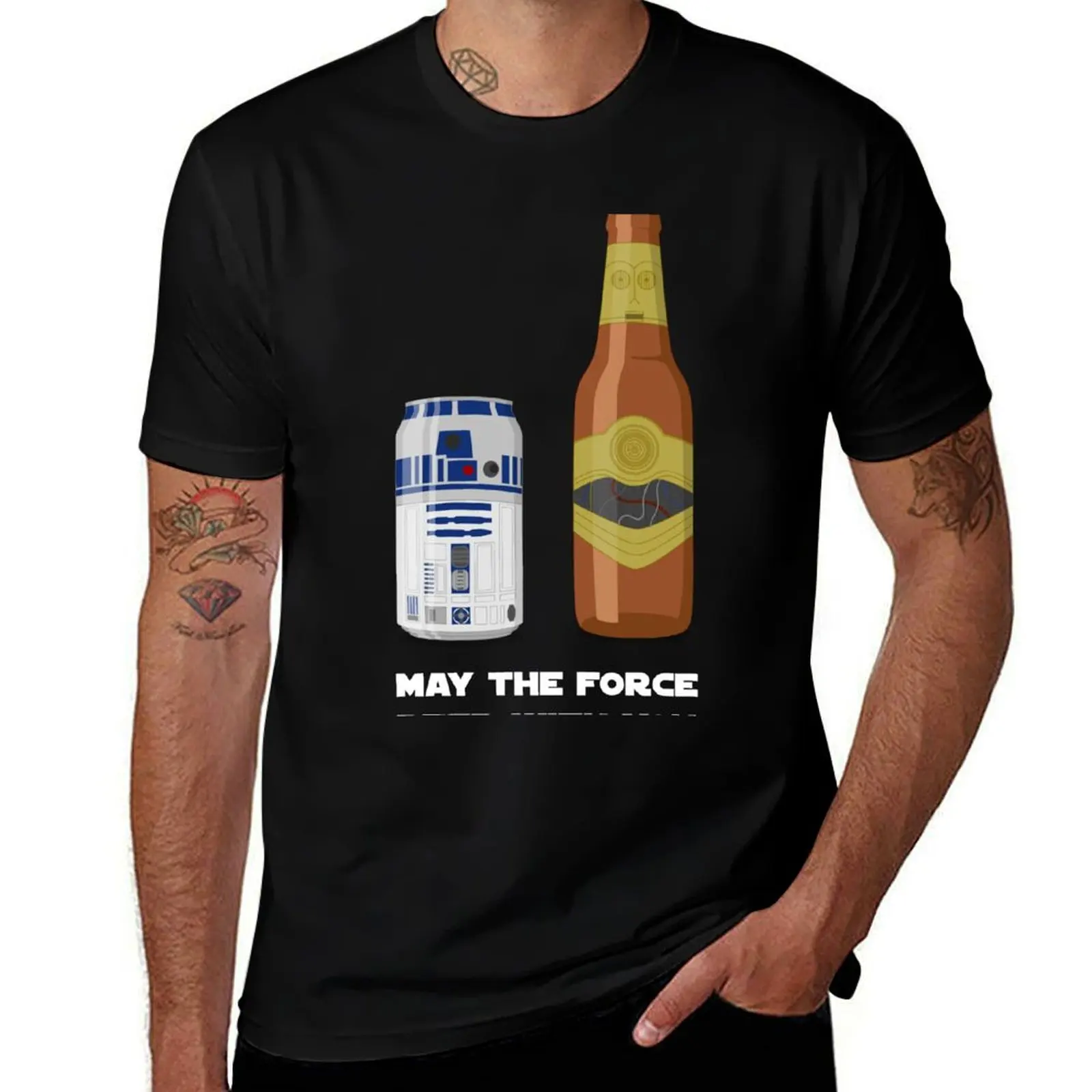 

May the force beer with you T-Shirt shirts graphic tees funny meme t-shirts vintage graphic tee clothing for men