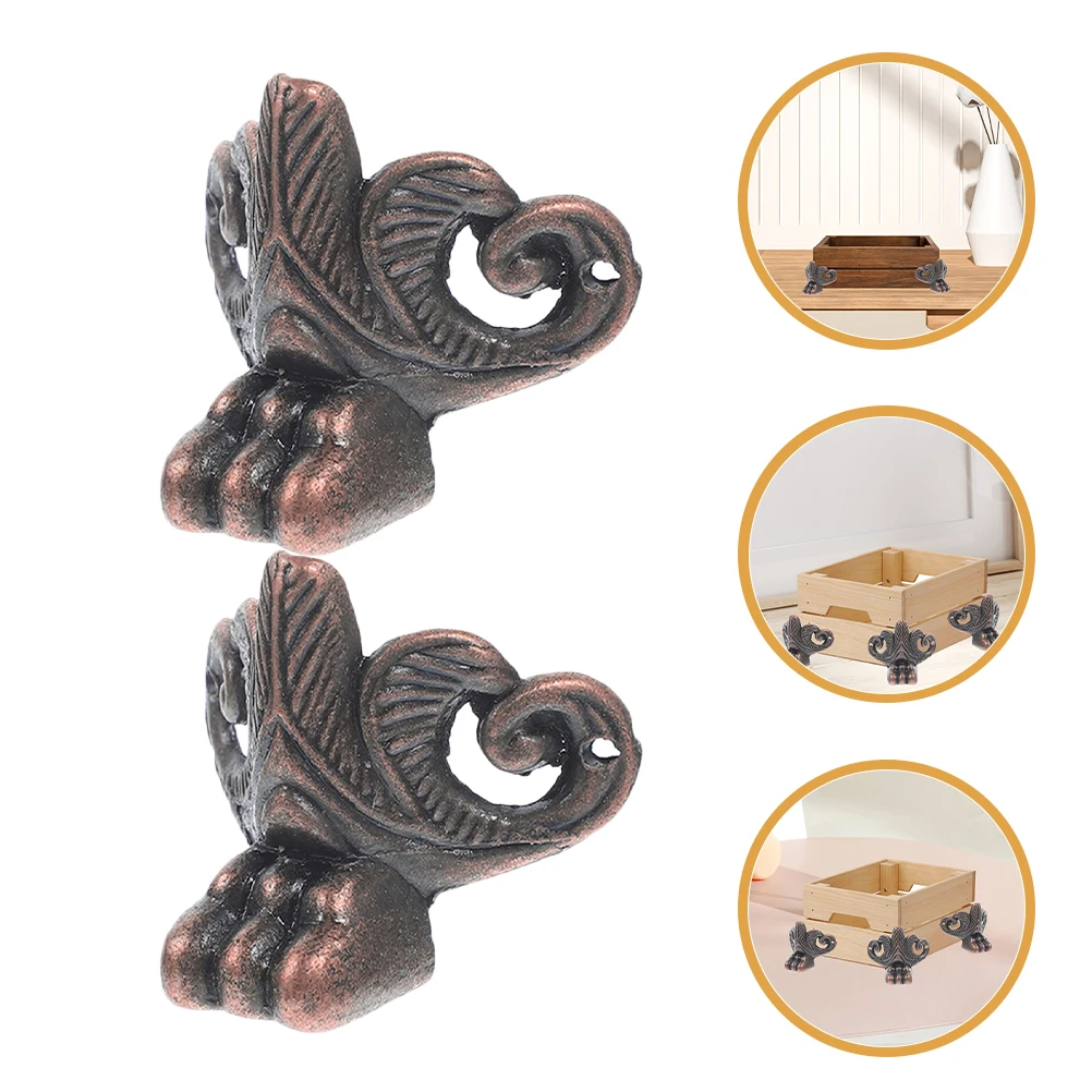 

6Pcs Decorative Feet Jewelry Box Hardware Box Legs Metal Support Furniture Accessories Stable Metal Legs for Table