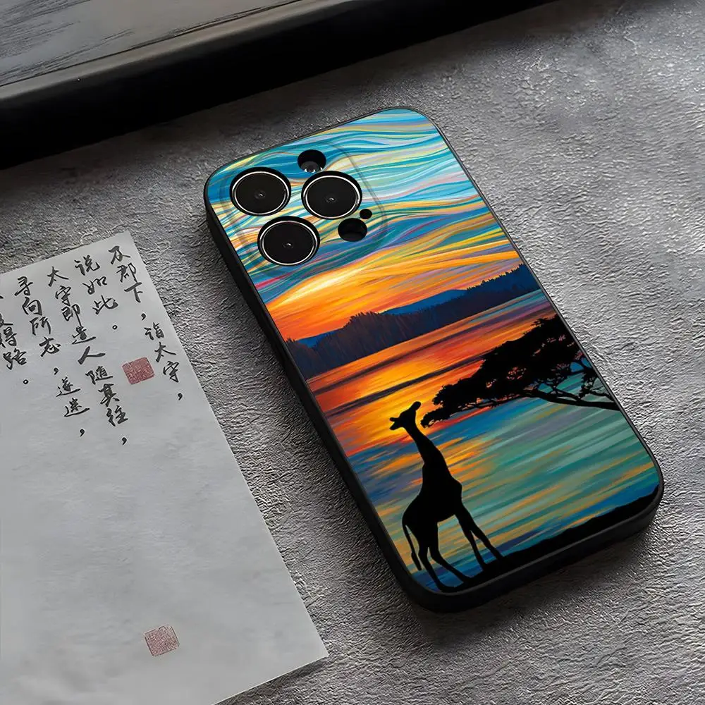 giraffe illustration Funda for iphone 14 13 16 11 15ProMax 12 Pro Max Mini Xr Xs X 7 Plus Covers