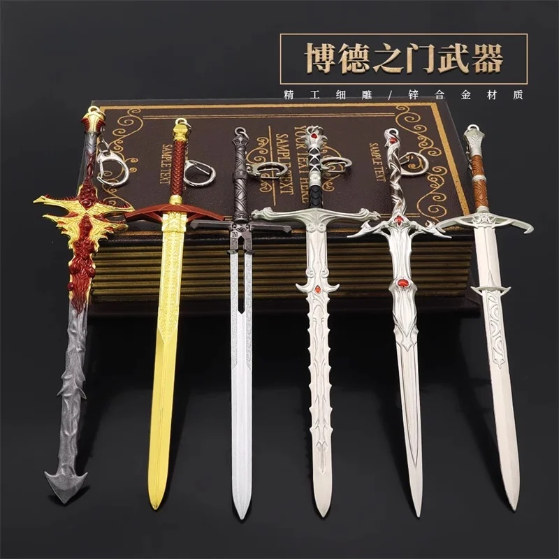 

22CM Soldier Miniature Cold Weapons Silver Sword High Quality Action Figure Model Toy Scene Props In Stock Collection