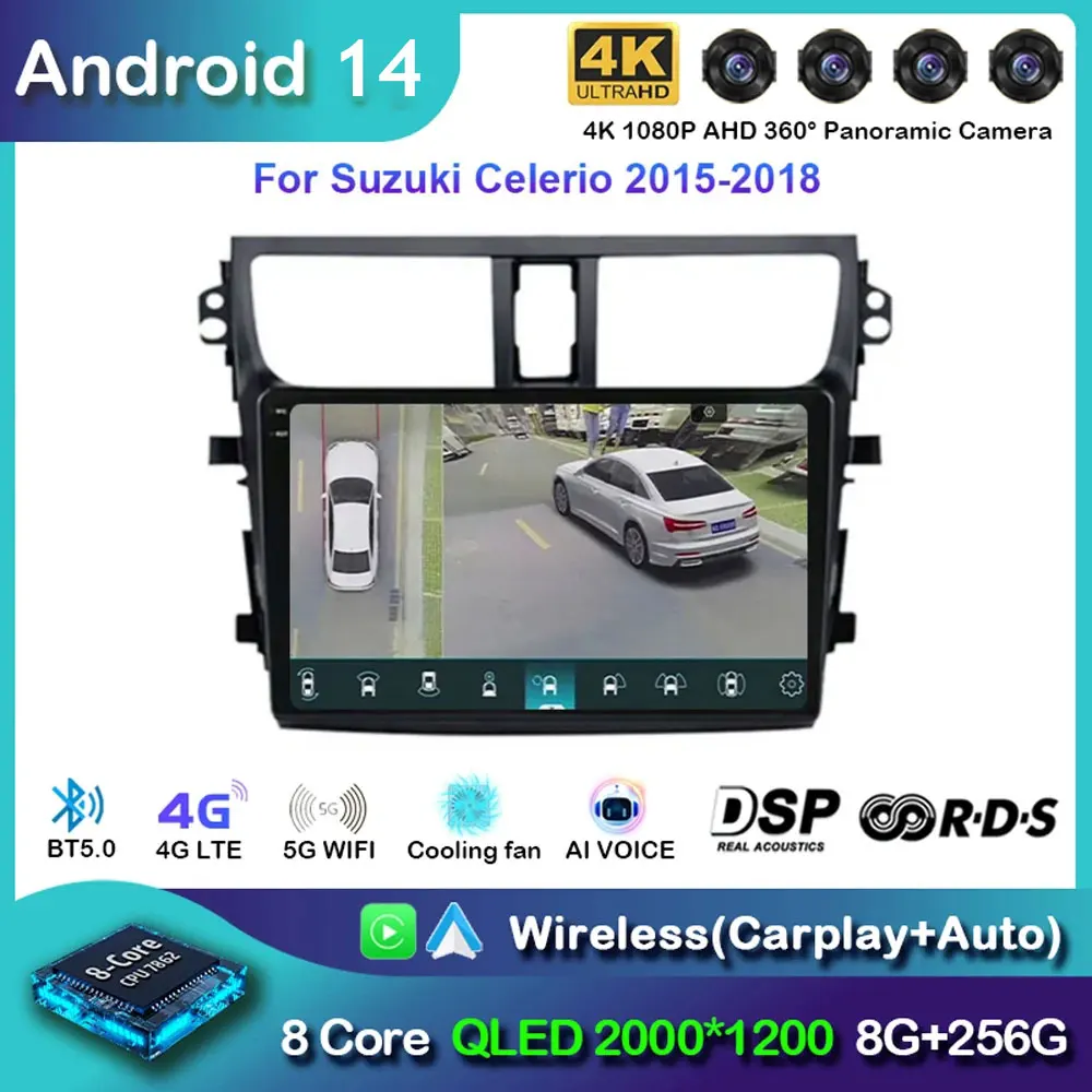 

Android 14 For Suzuki Celerio 2015-2018 Car Radio Multimedia Video Player GPS Navigation Stereo Carplay GPS Navigation DSP RDS