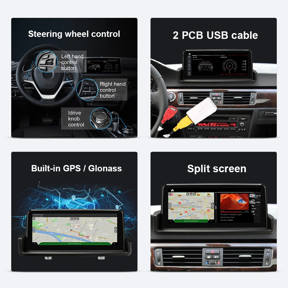 Android 11.0 Car Radio Player for BMW E90 E91 E92 E93 Multimedia Navigation GPS Anti G-lare Screen Headunit Carplay With Idrive