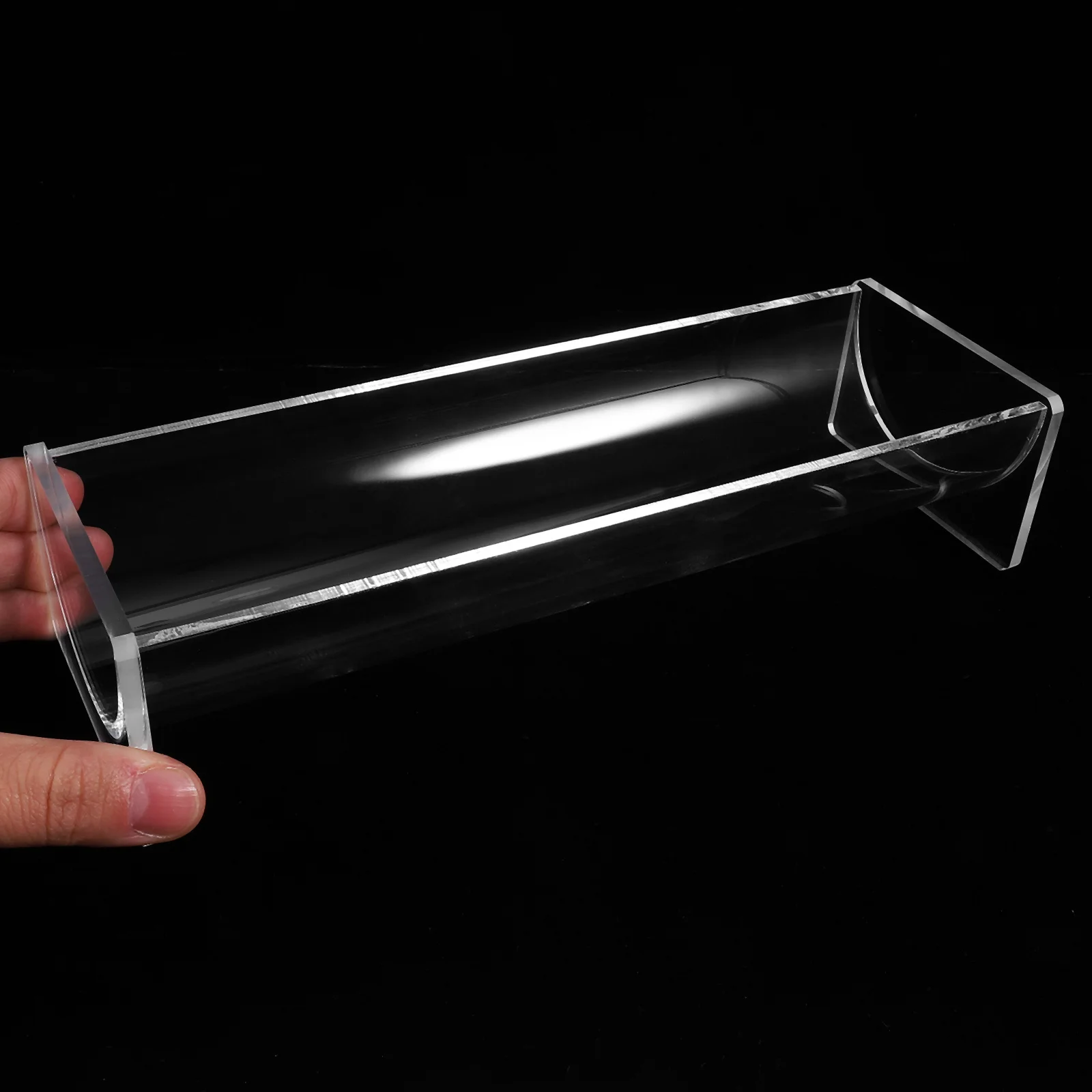 

Clear Acrylic Rectangular Dessert Tray Multi-Function Cookie Holder Snack Serving Platter for Restaurants Parties Dining Table