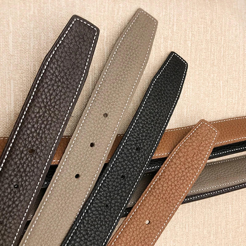 2026 WITHOUT BUCKLE Ciartuar for men women 3.2cm pink color belt high quality cowskin genuine leather two sides