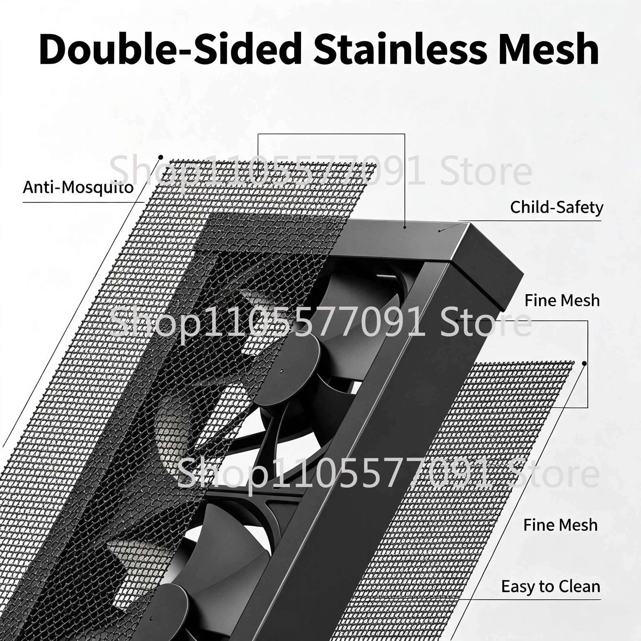 Non-punching window exhaust fan Powerful exhaust fan Household installation-free window ventilation fan Retractable