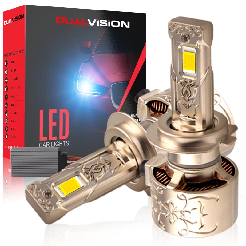 

Dualvision H4 Светодиодная фара CANbus H7 H1 H11 H8 HB3 9005 HB4 9006 9012 HIR2 H9 Автомобильные фары 6000K Белый 9580 CSP CHIP Противотуманная фара 12 В